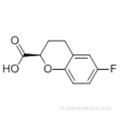 (R) -6- 플루오로 -3,4- 디 하이드로 -2H-1- 벤조 피란 -2- 카르 복실 산 CAS 129101-37-7